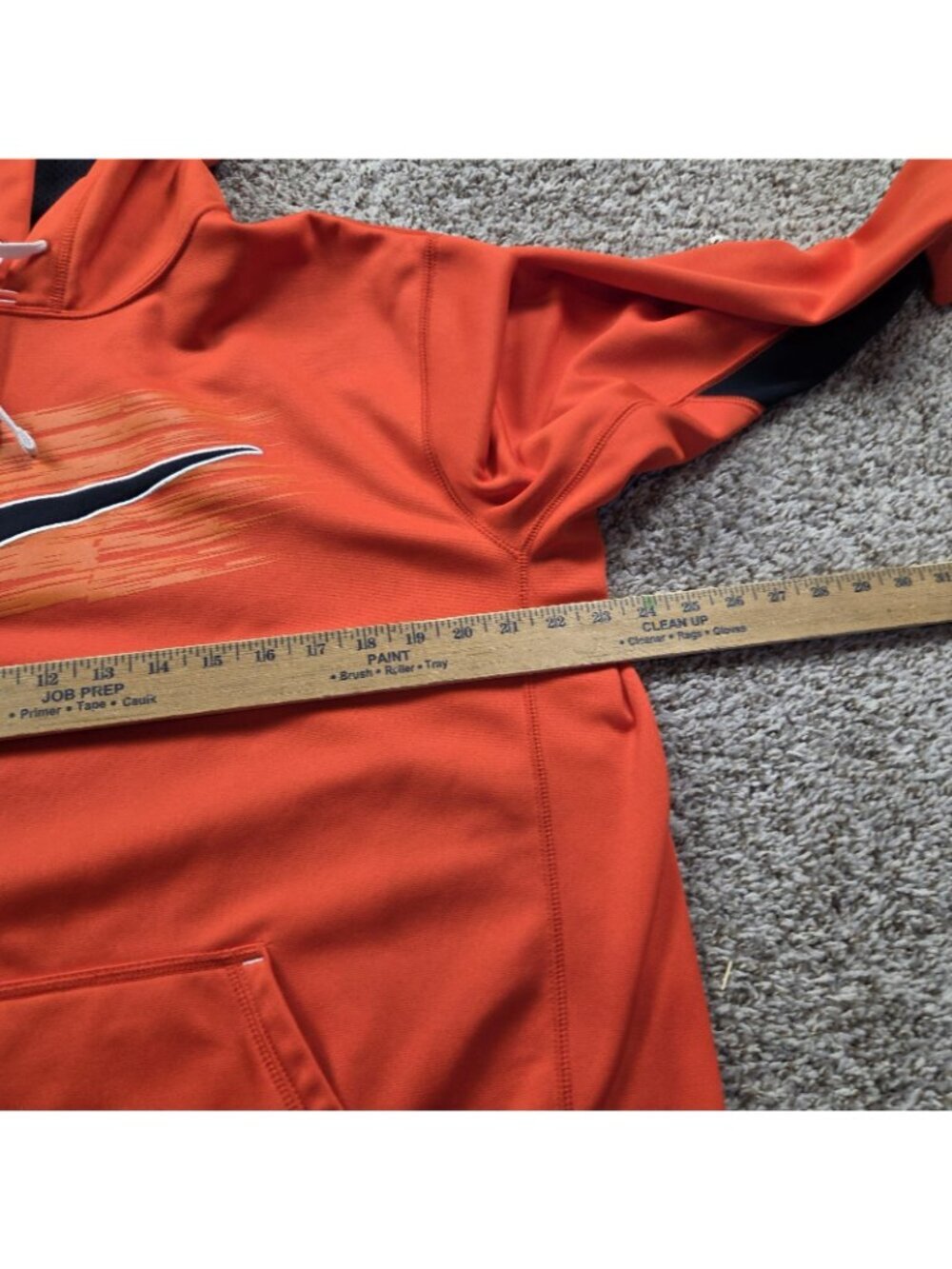 Nike Hoodie Men's Large Orange Therma Fit Pullover Sweatshirt Graphic - Picture 4 of 7